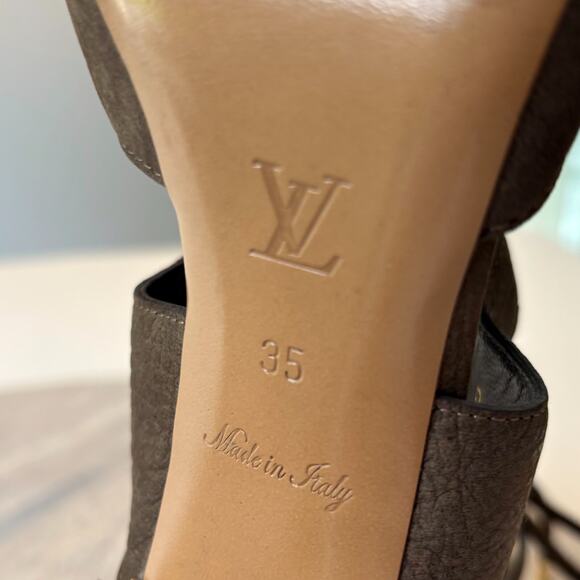 Authentic Louis Vuitton Corfu Women's Leather Gladiator Lace Up Sandals US Sz 5 - Picture 14 of 15